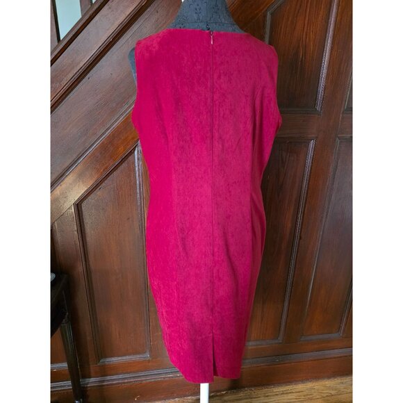 Studio I Womens Petite Sleeveless Red Sheath Dress Size 14P - Picture 3 of 7
